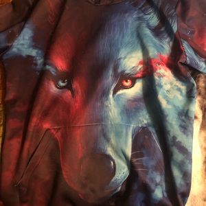 Galaxy wolf sweatshirt